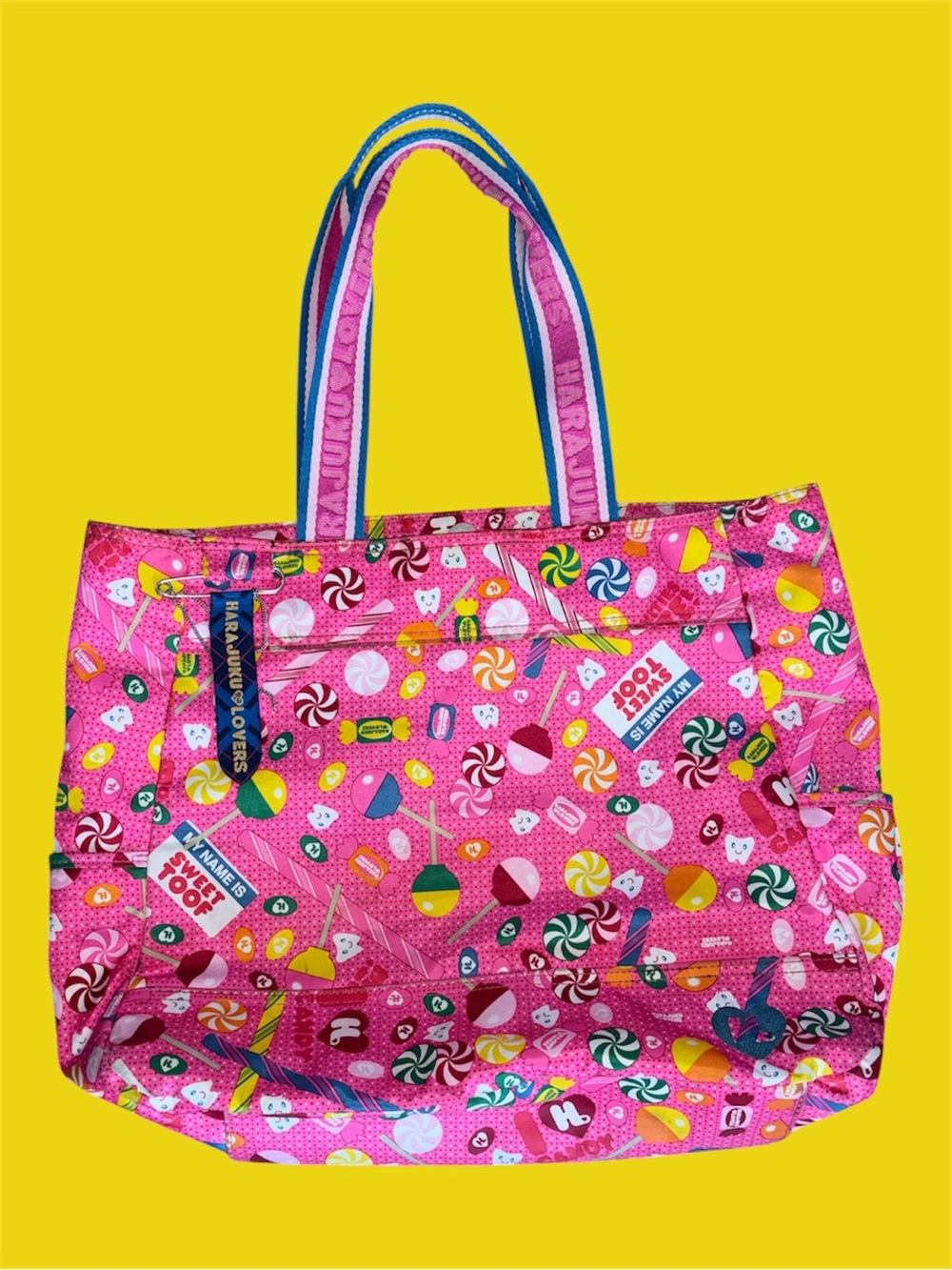 Rare Harajuku Lovers Gwen Stefani Large Sweet Toof Candy Tote Shopper Purse Bag